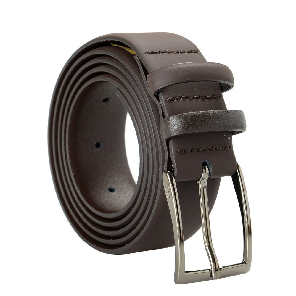 Cavalli Class Men's Dark Brown 100% Leather Buckle Decorated Belt